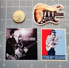 Stevie Ray Vaughan  2" Vinyl Stickers  Fender Strat Body  Blues Guitar  SRV