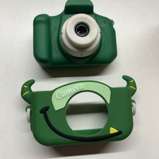 GREEN Kids Digital Camera, 32GB SD Card Included, Soft Silicone Cover, Age 3 And