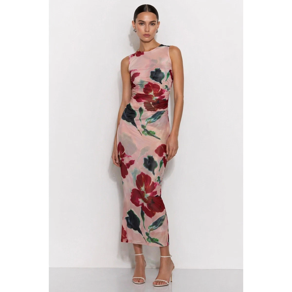 knee length dresses for ladies MINKPINK Gracie Panel Midi Dress Fruity Floral S