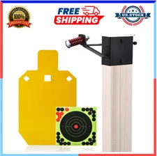 AR500 Steel Target 1/2" Thick T Post Hanger Neon Yellow Shooting Range GADFISH