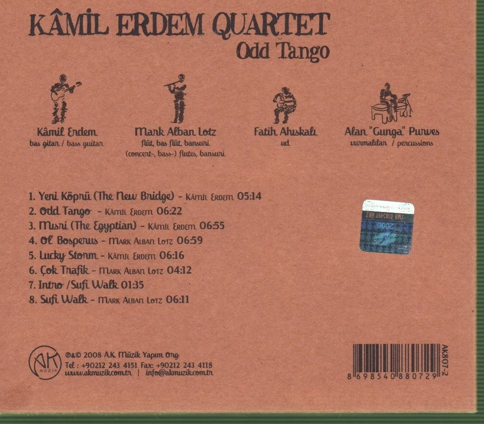 Kamil Erdem Quartet Odd Tango CD Turkey Ak Muzik 2008 in gatefold card digipack - Image 2 of 2