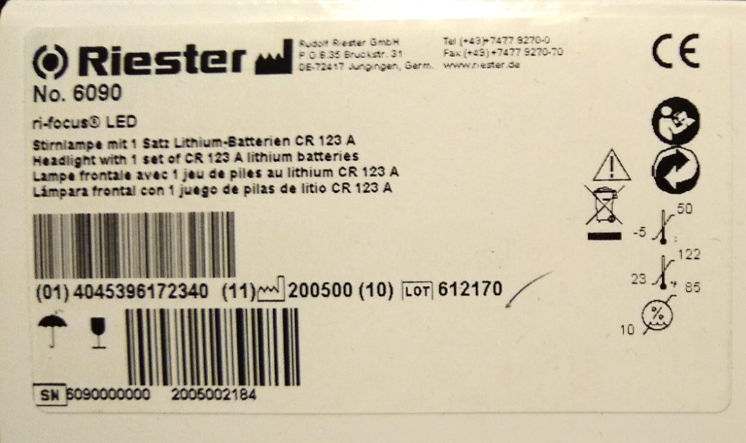 Riester Ri-Focus 6090 LED Surgical Headlamp Medical Exam Light - Lot of (4)
