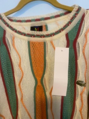 New Biggie 90s Coogi-style Sweater 3/4 sleeve SIZE L