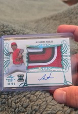 2021 Leaf Trinity - Patch Autographs Alejandro Hidalgo #PA-AH1 Platinum /99 (AU,