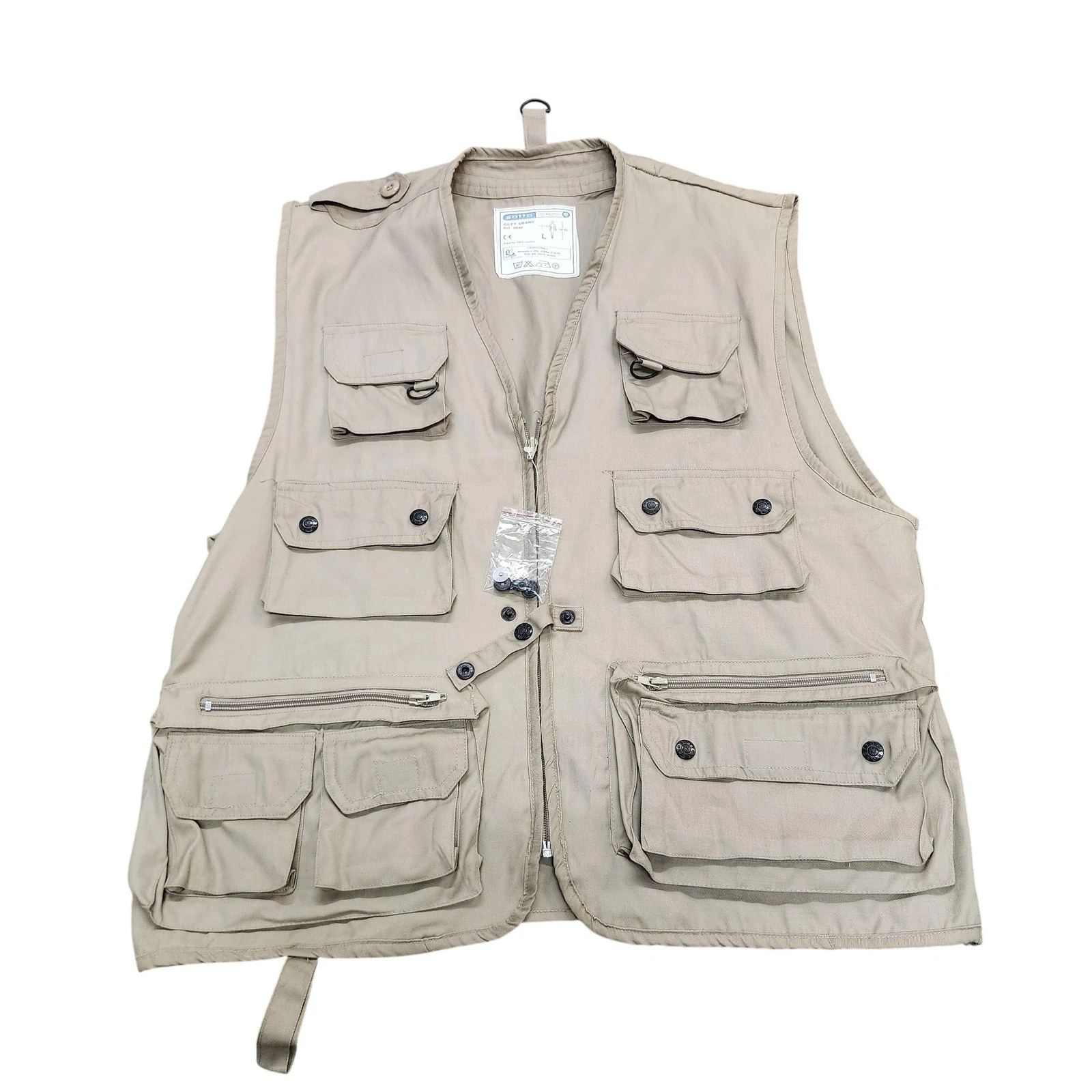 Sotto Zero Vest Mens Large Beige Canvas Full Zip Multi Pocket Outdoor Gilet
Opens in a new window or