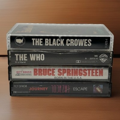 Cassette Tape Lot Springsteen, The Who, Black Crows, Journey Rock Music