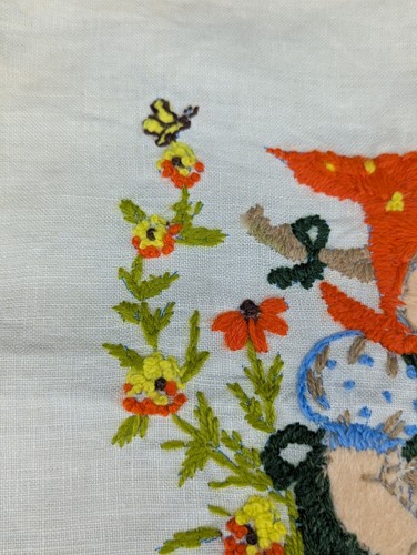 VTG Hummel Stitchery Chick Girl Pillow 14x14 Paragon Needlecraft UNfinished - Picture 3 of 11