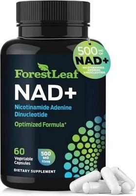 NAD+ SUPPLEMENT - 500MG OF PURE NAD PLUS FOR ENERGY, FOCUS, SKIN & ANTI-AGING