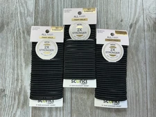 Lot of 3 Scunci No Damage All Hair Tight Hold 2X Stronger Elastic Hair Ties 96pc