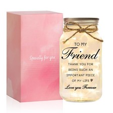 Gifts for Friends Women, 25 oz Large Mason Jar Night Light