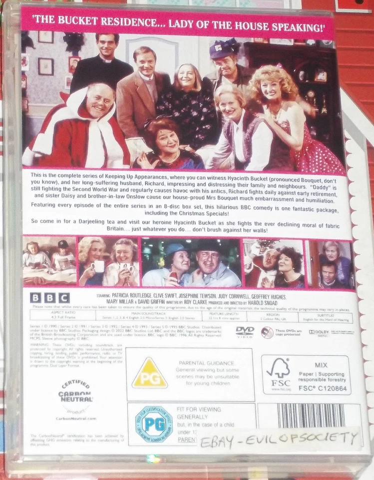 keeping up appearances, complete collection, tv show, 8 dvd's, boxset, used - Image 2 of 2