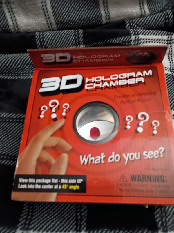 ILLUSION CHAMBER 3-D MAGICAL HOLOGRAM novelty #724 dish optical illusions magic
