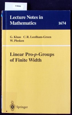 Linear Pro-p-Groups of Finite Width. Klaas, Gundel: