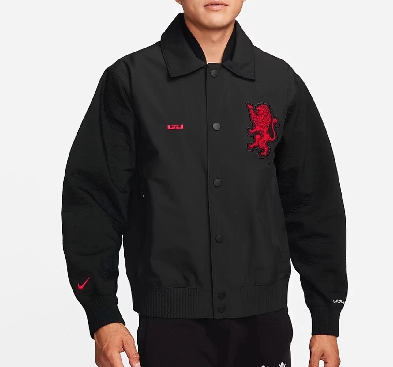 Nike Lebron James Men's Storm-FIT ADV Jacket Lion Black/ Red FB7125 010 SZ.L NWT