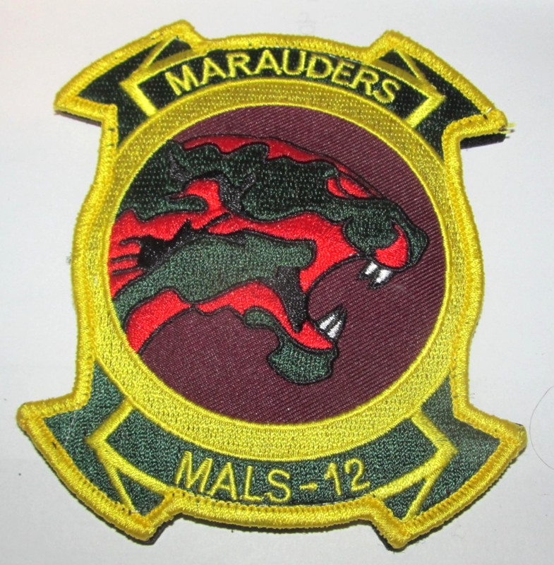 USMC MALS-12 Marauders Patch United States Marine Corp Military Cat Lion Cougar