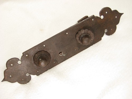 ANTIGUA CERRADURA DE PUERTA JAPONESA ERA EDO (c. 1820) HIERRO FORJADO TANSU CON LLAVE - Imagen 11 de 20