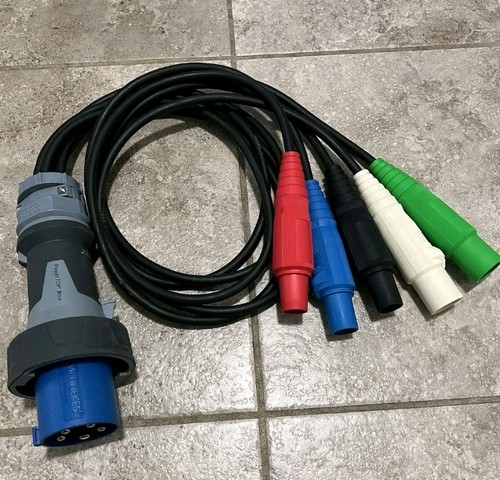 Mennekes 560P9W 60 AMP Pin And Sleeve 120/208 VAC, CamLock Feeder Adapter