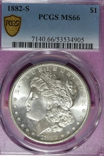 1882 S PCGS MS66 MORGAN SILVER DOLLAR #B52020