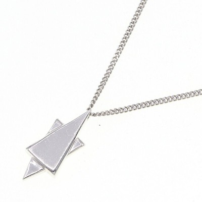 GUCCI Sterling Silver Star of David Chain Necklace No Box Near Mint From Japan