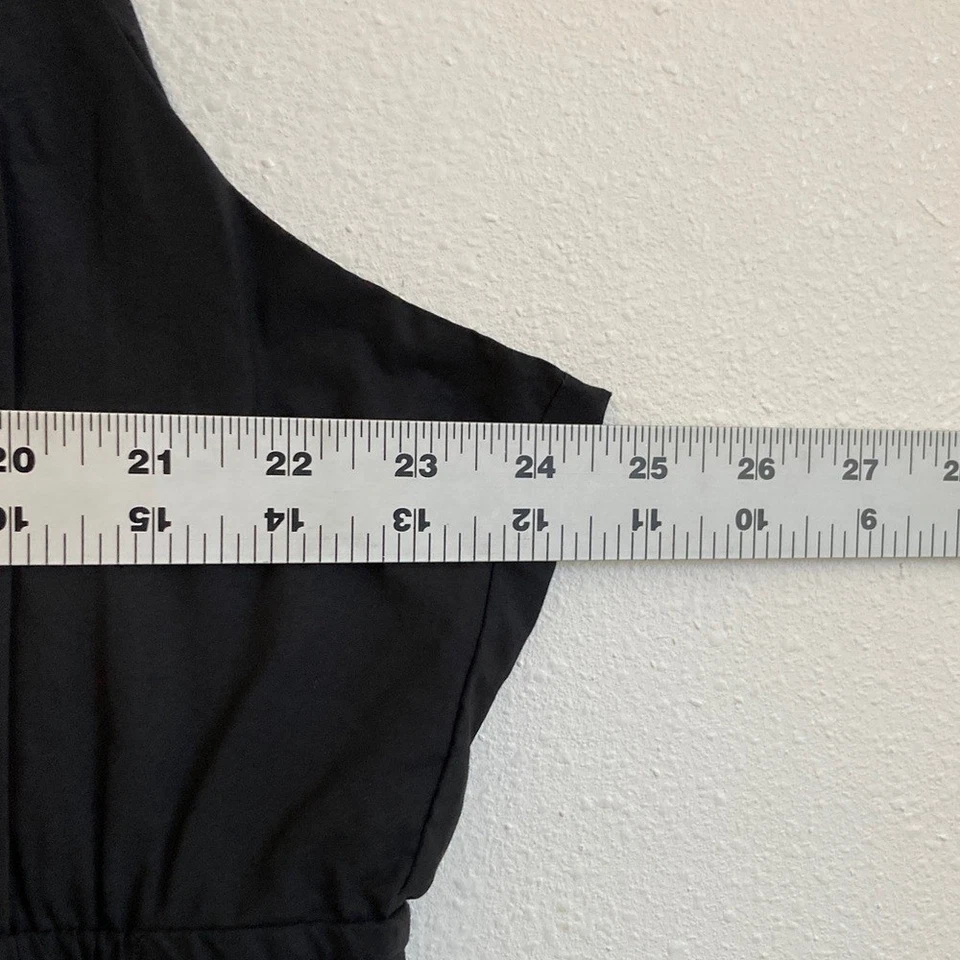 J Crew女式棉府绸风信子连衣裙3x黑色 — 第 3/4 张图片