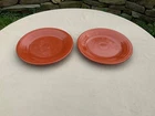 Fiesta 10 1/2 inch dinner plates x 2 in paprika , excellent condition, made  USA