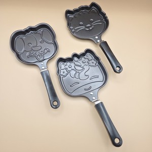 Set of 3 Mini Pancake Pans 5" Character Griddles Dog Cat Unicorn Non-Stick