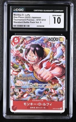 2023 ONE PIECE MONKEY D. LUFFY TOURNAMENT PROMO ST01-012 CGC 10 GEM