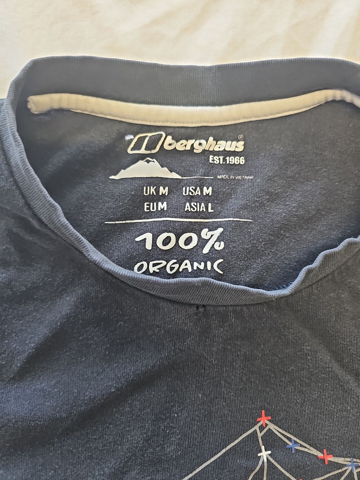 Berghaus Navy Blue Organic Cotton Graphic T-Shirt D498 image 2