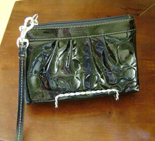 Coach VGC Glossy Black Patent Leather Wristlet / Wallet Orig. MSRP 75 Vintage