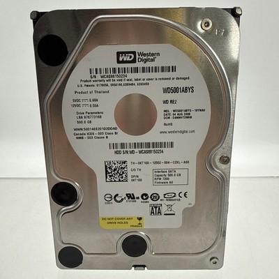 Western Digital 500GB 3.5'' HDD wd5001abys