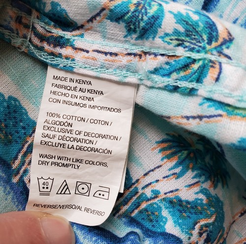 Izod Saltwater Short Sleeve Hawaiian Shirt XXL Blue Relaxed Classics Hula Girls - Picture 4 of 12