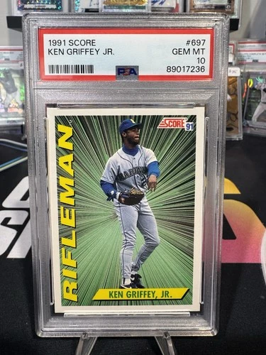Ken Griffey Jr 1991 Score Rifleman Baseball Card #697 Graded PSA 10