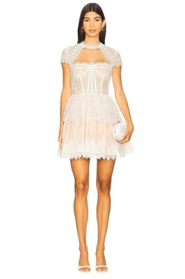 Bronx and Banco Daphne Mini Dress in Ivory & Cream XLarge New Womens Bridal
