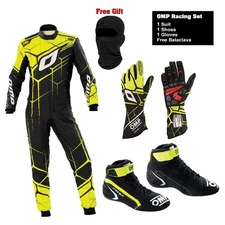 OMP Racing Suit Shoes Gloves Set with FREE Balaclava – Karting Gear Bundle