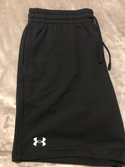 New Under Armour Rival Fleece Shorts Size XL Men Black