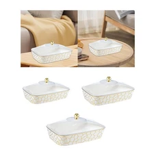 Serving Tray Vanity Tray Makeup Cosmetic with Lid for Events Christmas Party