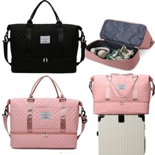 Women Gym Duffle Bag Waterproof Large Weekend Travel Holdall Luggage Carry Bag