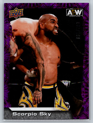 Scorpio Sky 2022 Upper Deck AEW Purple Pyro Parallel 063/199 #26