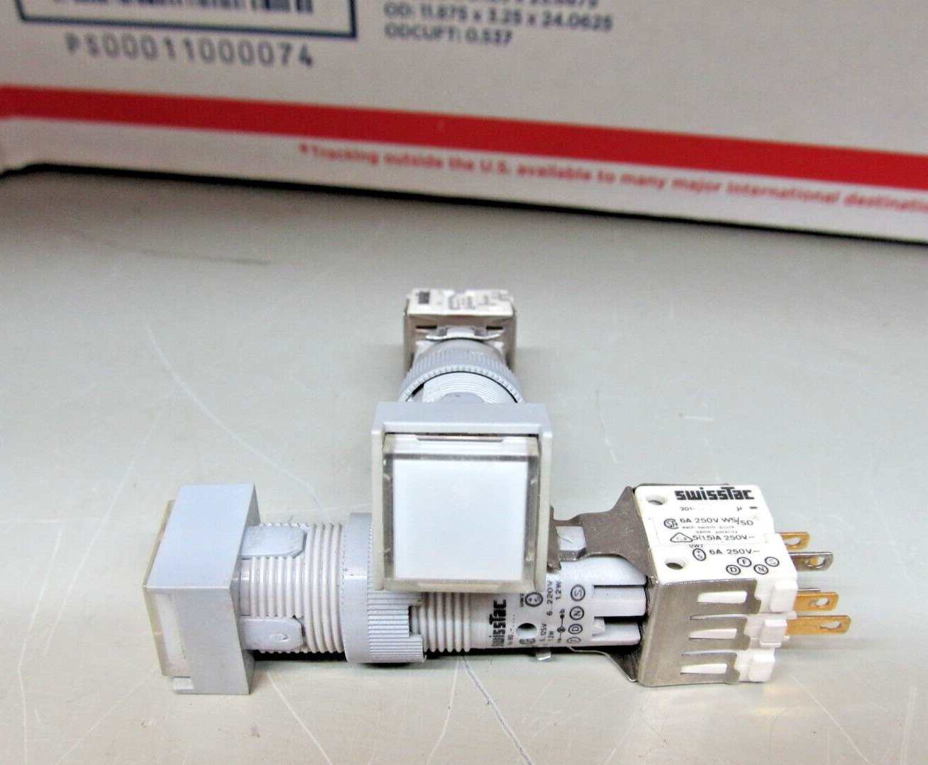 "LOT OF 2" EAO SWISSTAC 201 ILLUMINATED PUSH BUTTON SWITCHES