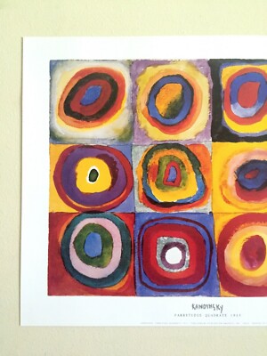 WASSILY KANDINSKY RARE VTG OFFSET LITHO PRINT POSTER 