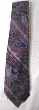 Campus esprit Mens Tie Polyester Silk Black Grey Red Color Geometric Pattern