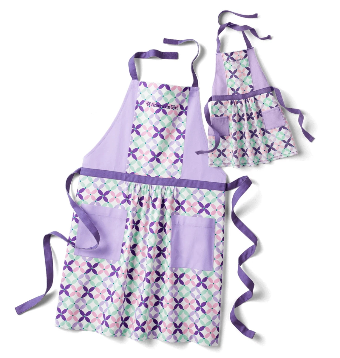 American Girl Star Baker Apron Set for Girls Doll NEW Purple