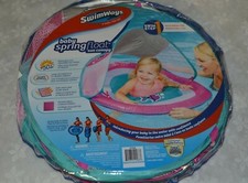 SwimWays Baby Spring Float Sun Canopy 9 to 24 months Pink  Green NWT