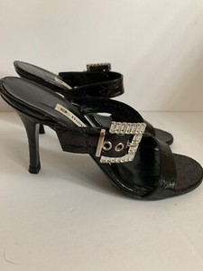 black snakeskin sandals