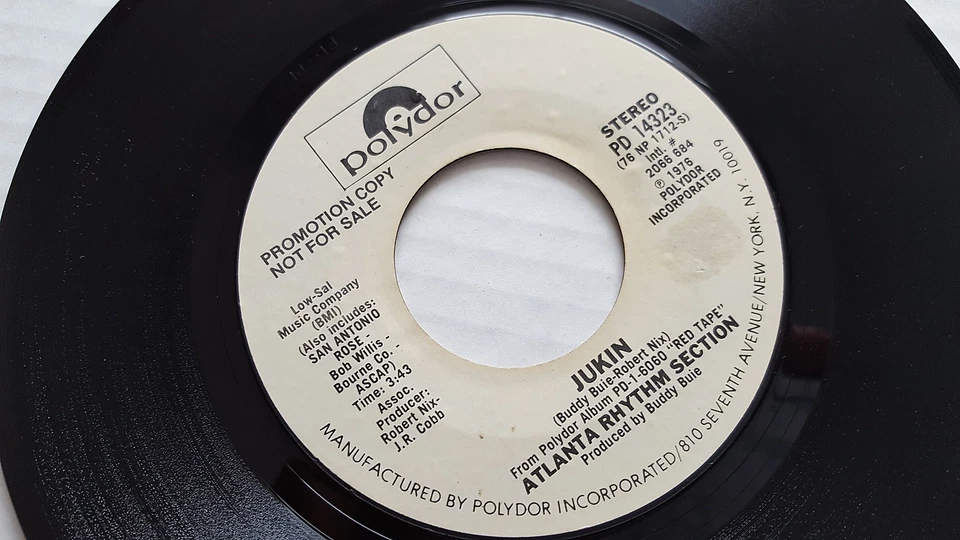 ATLANTA RHYTHM SECTION - Jukin MONO / STEREO PROMO 1976 Southern Rock 7" (NM) - Image 2 of 2