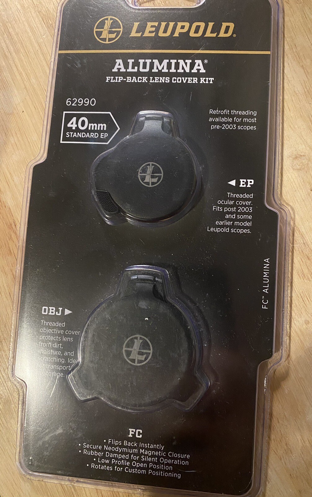 Leupold 62990 Alumina Flip Back Lens Cover Kit 40mm & Standard EP eBay