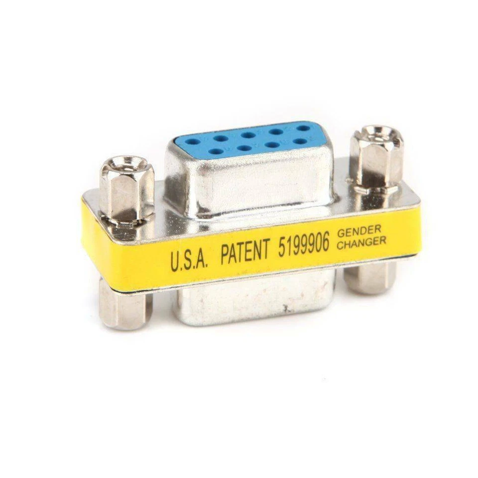9 Pin RS-232 DB9 Female to Female Serial Cable Gender Changer Coupler Adapter - Image 3 of 4