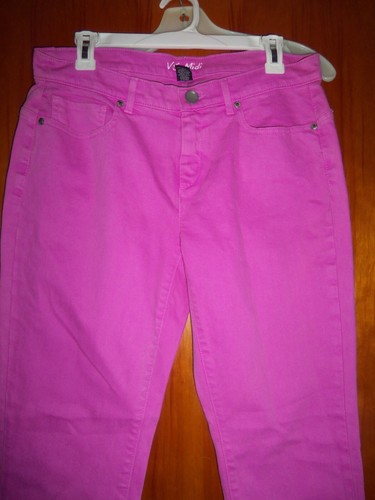 Victoria's Secret London Jean Midi Rose Denim Slim Leg Skinny Jeans 10 New - Picture 2 of 5