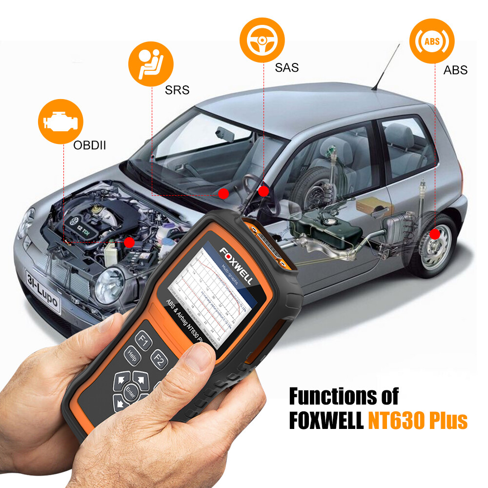 FOXWELL NT630 Plus OBD2 Scanner With ABS And SRS With FOXWELL NT630 Pro 2 In 1 OBD2 - Foto 9