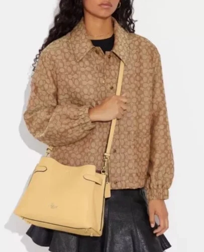 Borsa a tracolla Coach Hannah 2 vie nuova diagonale tracolla vaniglia